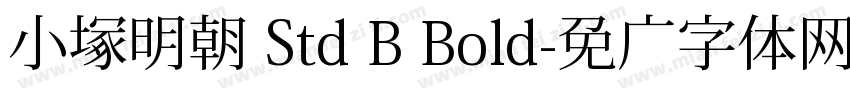 小塚明朝 Std B Bold字体转换